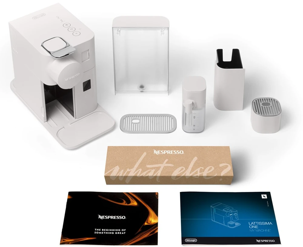 Automatinis kavos aparatas su pieno plakikliu Delonghi EN510.W Nespresso, Baltos spalvos