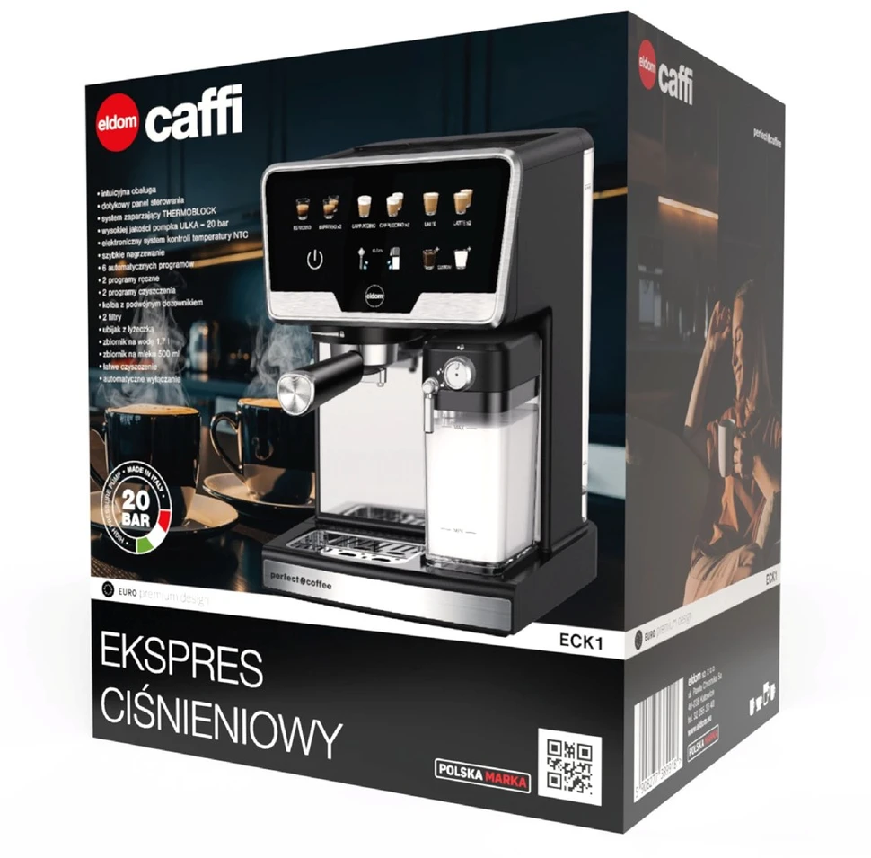 Kavos aparatas ELDOM PRESSURE COFFEE MACHINE ECK1 1.7 L 20 BAR