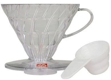 HARIO V60-02 skaidraus plastiko lašintuvas