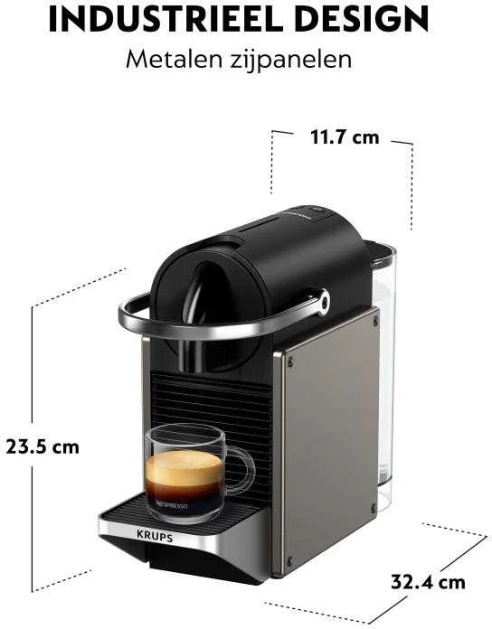Kavos Aparatas - Krups Nespresso Pixie XN306T 0.7L 19 Bar Titan