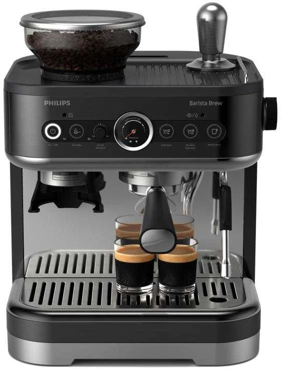 Kavos aparatas Philips | Espresso Aparatas | PSA3218/10 Barista Brew | Slėgis 15 bar | Su pieno plakikliu | Semi-automatinis | 1350 W | Juodas