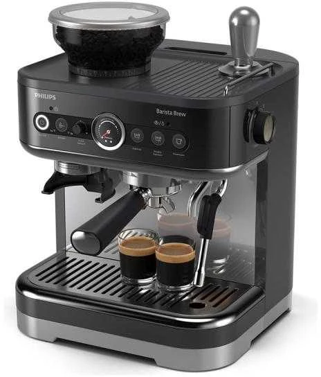 Kavos aparatas Philips | Espresso Aparatas | PSA3218/10 Barista Brew | Slėgis 15 bar | Su pieno plakikliu | Semi-automatinis | 1350 W | Juodas