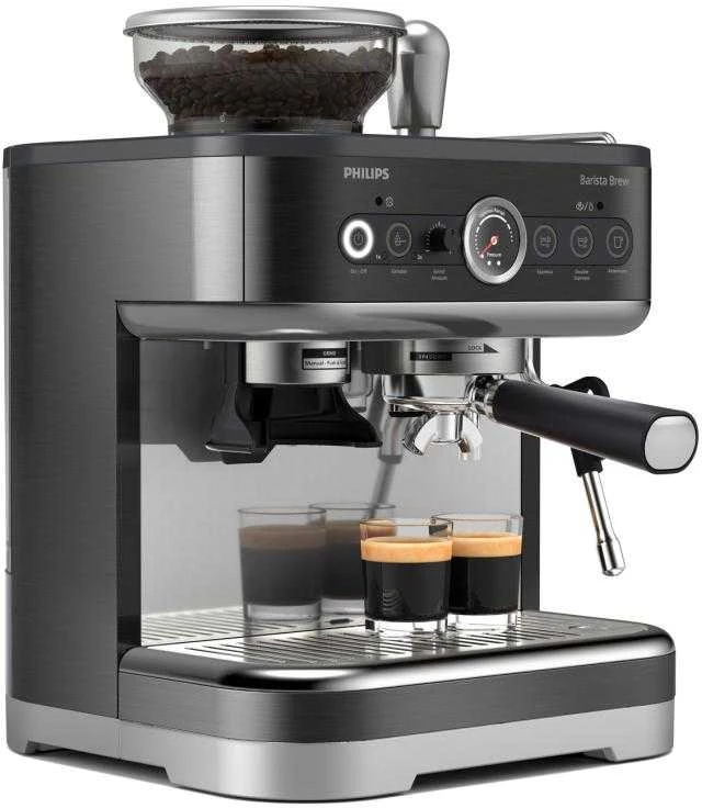 Kavos aparatas Philips | Espresso Aparatas | PSA3218/10 Barista Brew | Slėgis 15 bar | Su pieno plakikliu | Semi-automatinis | 1350 W | Juodas