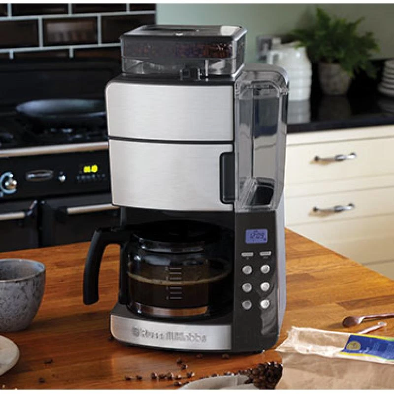 Kavos Aparatas - Russell Hobbs Grind & Brew 1.25L 10 Puodelių Sidabrinis