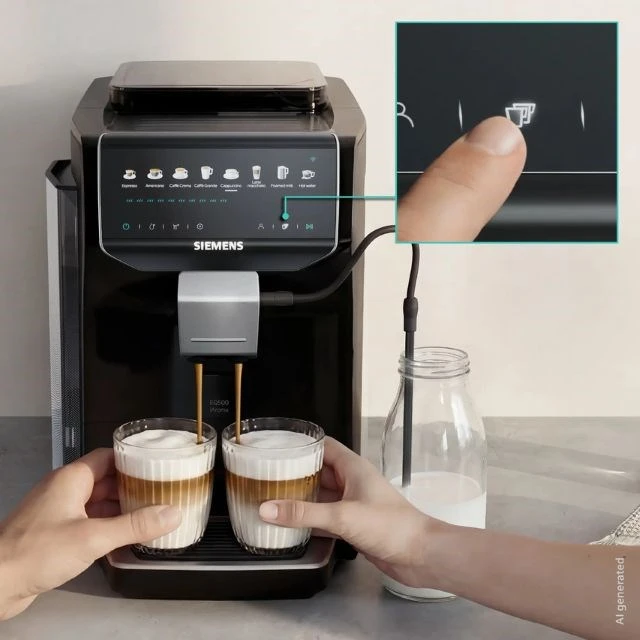 Siemens EQ500 iAroma TP553E07 15 bar espreso aparatas | Piano juodas