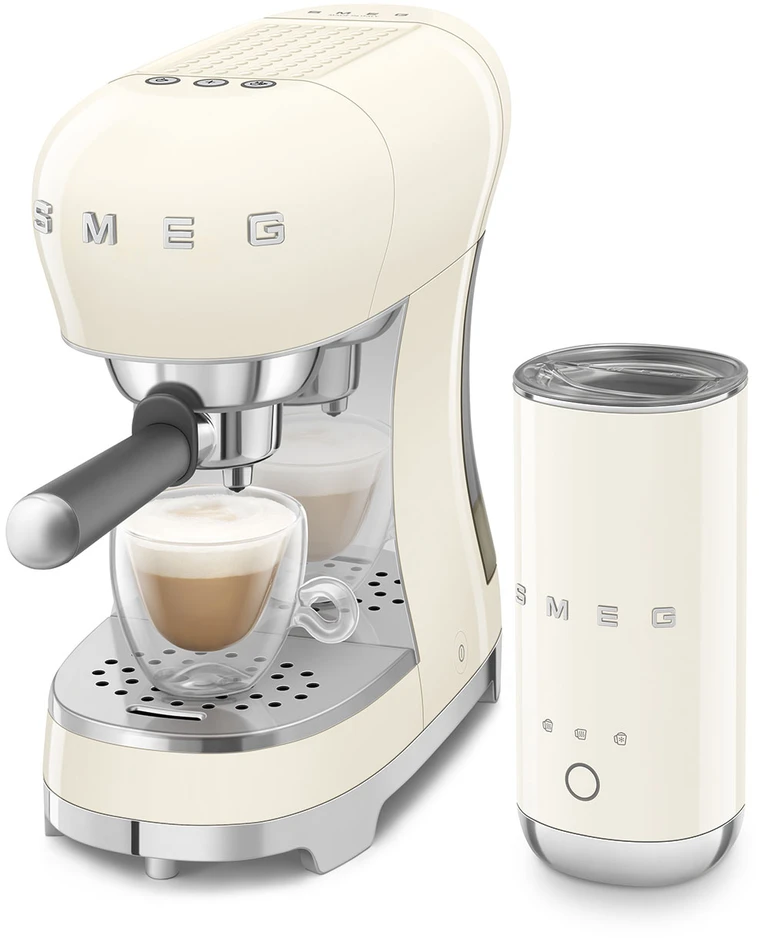 Kavos aparatas - Smeg ECF12CREU + MFF02 Kreminis