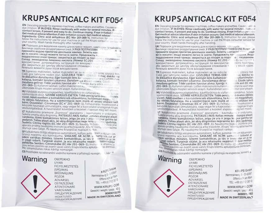 Nescafe Dolce Gusto Krups F054001B kalkių šalinimo priemonė Buitinė technika Milteliai