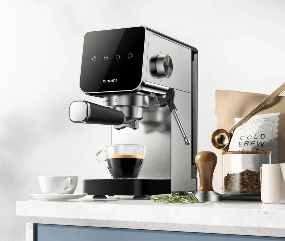 Kavos Aparatas - Xiaomi Pusiau Automatinis Espresso Aparatas 20 Barų 0,9 L Jutiklinis Ekranas Su Garų Antgaliu