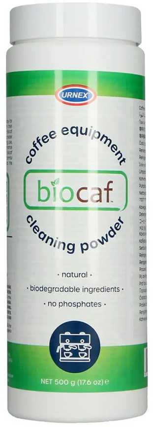 Kiti Kavos Aparato Valymo Milteliai - Urnex BioCaf 500g Balti Žali