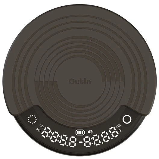 Kavos Svarstyklės - Outin OT-SCL-01 0,3–2000g Tikslumas 0,1g Juoda