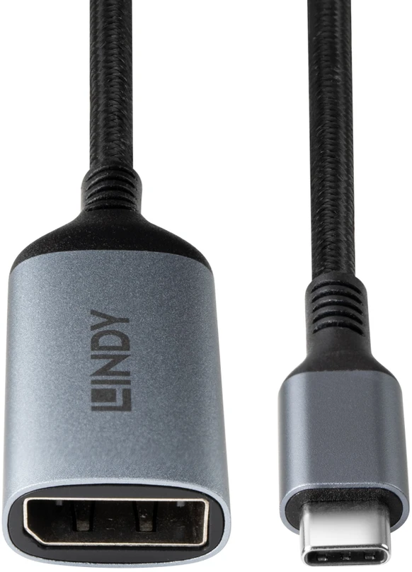 Adapteris - LINDY USB Type C į DisplayPort 8K60 Keitiklis, 32.4Gbps, Juoda