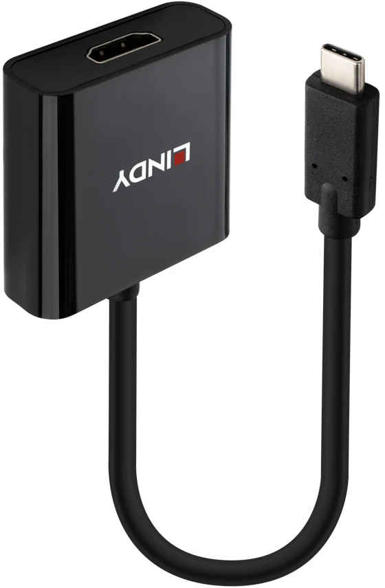 Adapteris - LINDY USB Type C Į HDMI 4K60 Keitiklis, 3840x2160 60Hz, Juoda