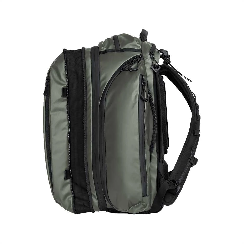 Kelioninė kuprinė - WANDRD Transit 35L atsparus orui, nešiojamojo kompiuterio kišenė, žalia