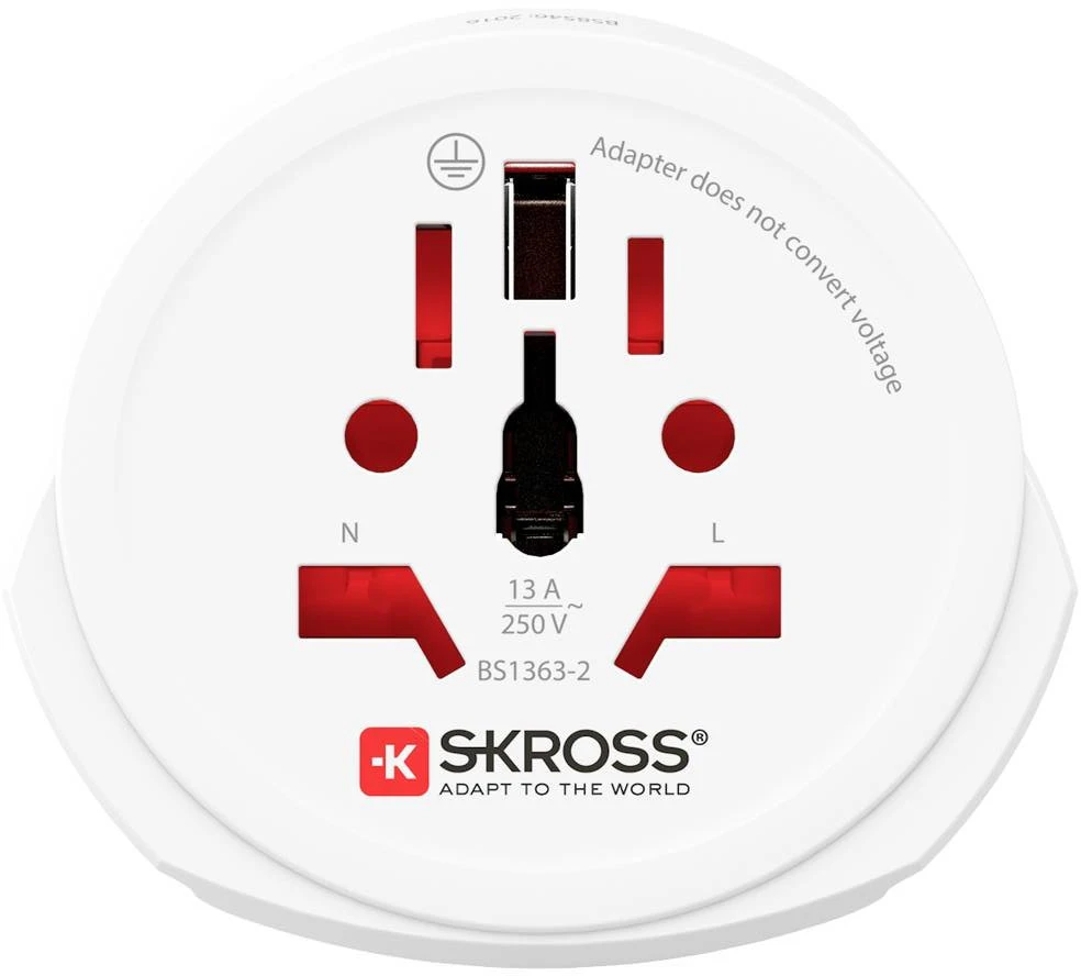Kelioninis adapteris - Skross Pro – World 700 W 100 V AC 1 750 W 250 V AC 65 × 69 × 73 mm 190 g