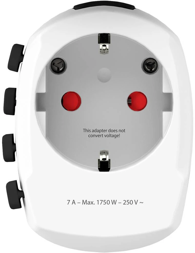 Kelioninis adapteris - Skross Pro – World 700 W 100 V AC 1 750 W 250 V AC 65 × 69 × 73 mm 190 g