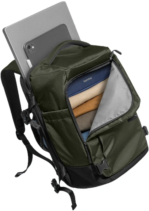 TOMTOC Navigator-T66 Liteway kelioninė kuprinė 15.6"/28L (žalias)