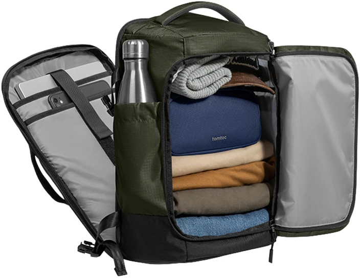 TOMTOC Navigator-T66 Liteway kelioninė kuprinė 15.6"/28L (žalias)