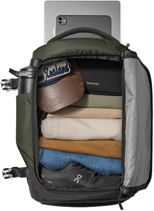 TOMTOC Navigator-T66 Liteway kelioninė kuprinė 15.6"/28L (žalias)