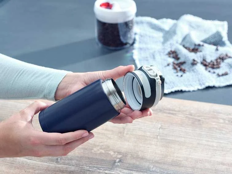 Leifheit 03247 travel mug 350 ml Juodas, Mėlyna Nerūdijantis plienas