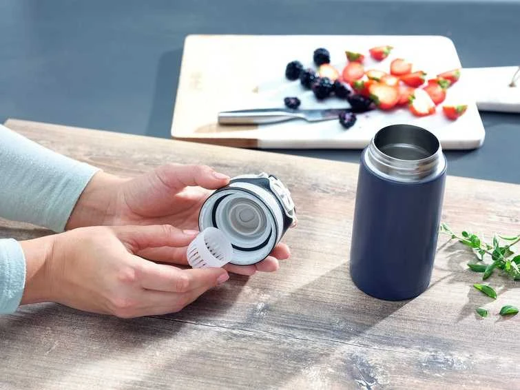 Leifheit 03247 travel mug 350 ml Juodas, Mėlyna Nerūdijantis plienas