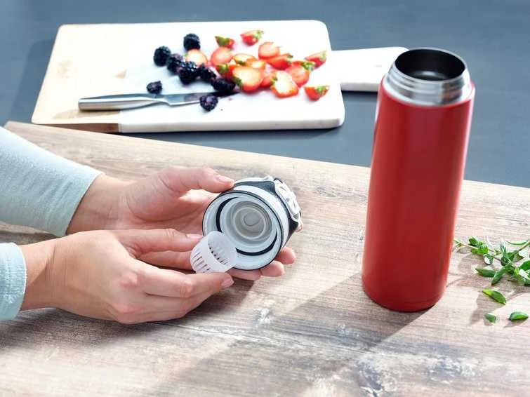 Leifheit 03273 travel mug 600 ml Juodas, Raudona Nerūdijantis plienas