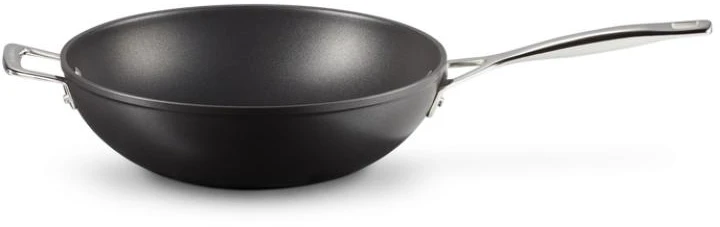 Le Creuset Toughened Non-Stick NonStick Stir-Fry StirFry Pan 30cm juodas sidabrinis (51104300010202)