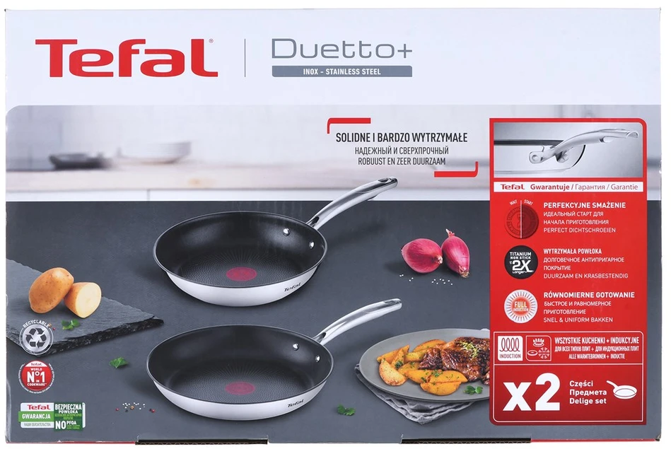 Keptuvių rinkinys TEFAL Duetto+ G732S255 (Skersmuo:24/28 cm)