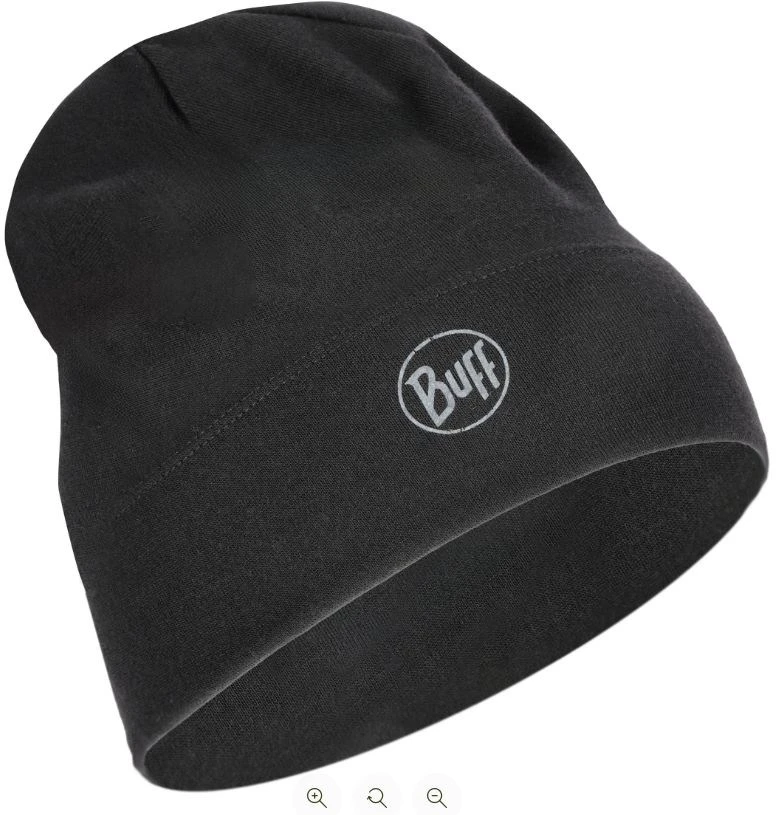 BUFF MERINO MIDWEIGHT BEANIE SOLID Juodas Cap.