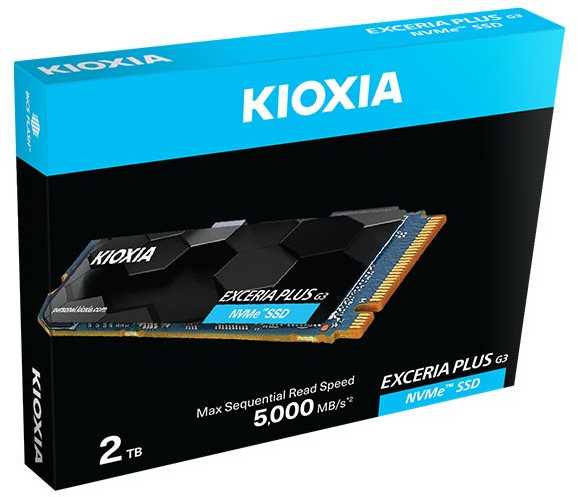 M.2 SSD - Kioxia Exceria Plus G3 2TB PCIe 4.0 5000MB/s Skaitymas 3900MB/s Rašymas