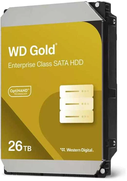 Kietasis diskas - Western Digital Gold 26TB vidinis HDD (WD261KRYZ, 600 MB/s, 3.5")