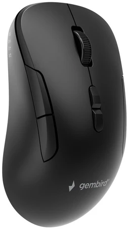 Gembird MUSW2-7B-01 Dual-mode belaidė pelė (2.4G + BT), 1600 DPI, 7-button, juodas