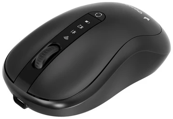 Gembird MUSW2-4B-01 Dual-mode belaidė pelė (2.4G + BT), 1600 DPI, 4-button, juodas