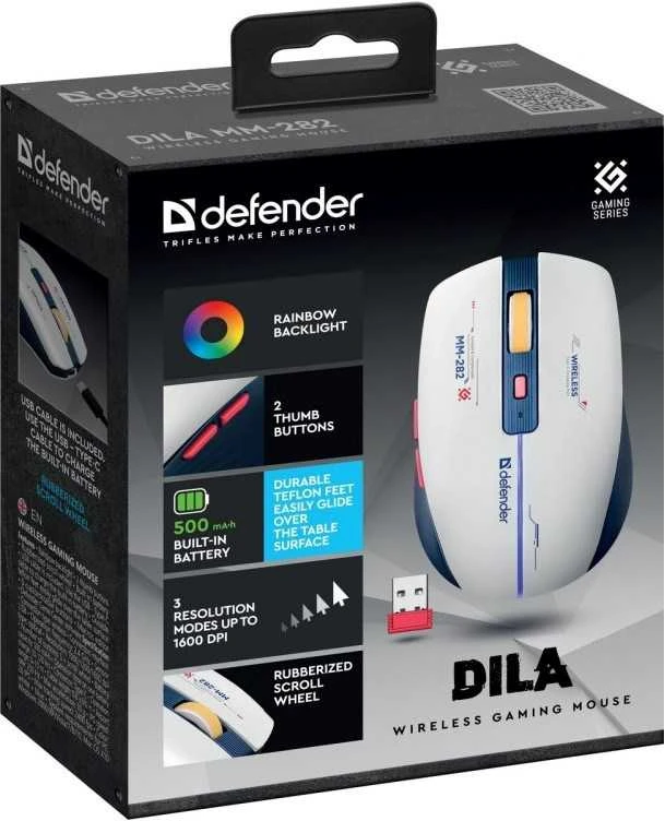 Belaidė pelė DEFENDER DILA MM-282 RF 1800dpi 6P