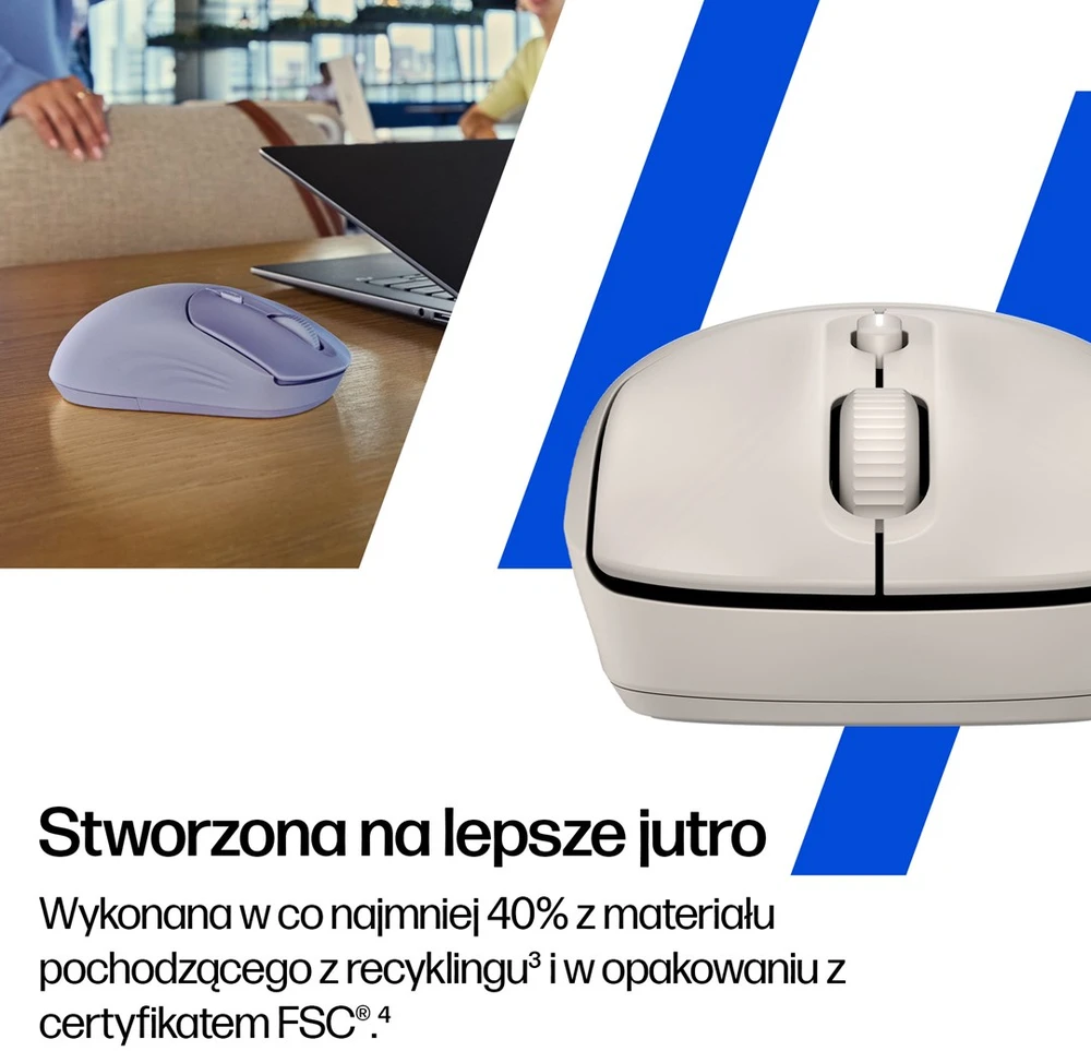 Pelė Myszka HP 410 Quiet belaidė geltona