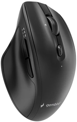 Gembird MUSW2-6B-02 Dual-mode belaidė pelė (2.4G + BT), 2400 DPI, 6-button, juodas