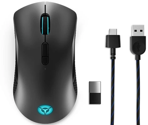 Lenovo | Belaidė pelė žaidimams | Legion M600 | Optinė pelė | 2.4 GHz, Bluetooth or su laidu by USB 2.0 | Juodas | 1 year(s)
