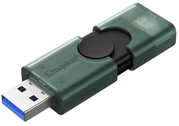 Kingston Technology USB Atmintinė - Kingston DataTraveler Duo 256GB USB-A/USB-C 3.2 - Juoda