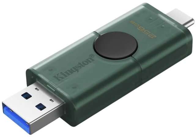 Kingston Technology USB Atmintinė - Kingston DataTraveler Duo 256GB USB-A/USB-C 3.2 - Juoda