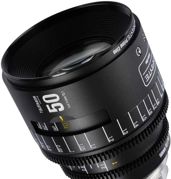 Nikkor Kino Objektyvas - 7Artisans INFINITE 50mm T2.1 PL Mount Juodas