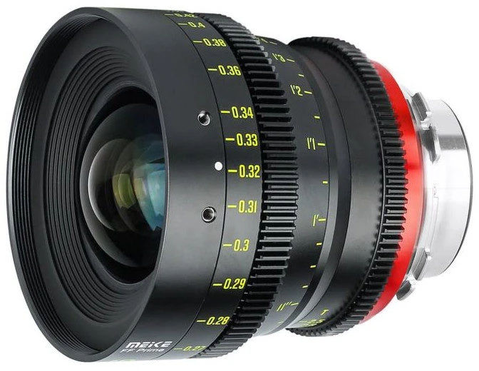 Kino objektyvas - Meike 16 mm T2.5 viso kadro PL jungtis-vesm
