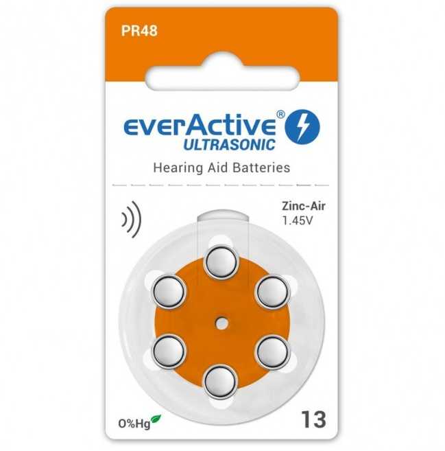 Baterija - EverActive 13 Klausos Aparato Baterijos, 6 vnt.