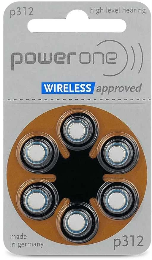 Klausos Aparato Baterija - VARTA Power One 312 1.4V 6 Pakelis