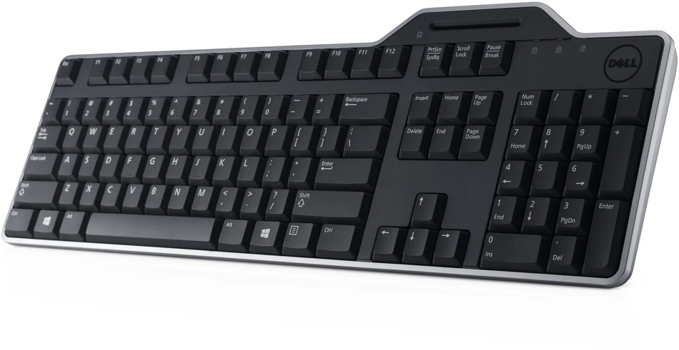 Dell Russian (QWERTY) Dell KB-813 Smartcard Reader Klaviatūra su USB jungtimi Juodas