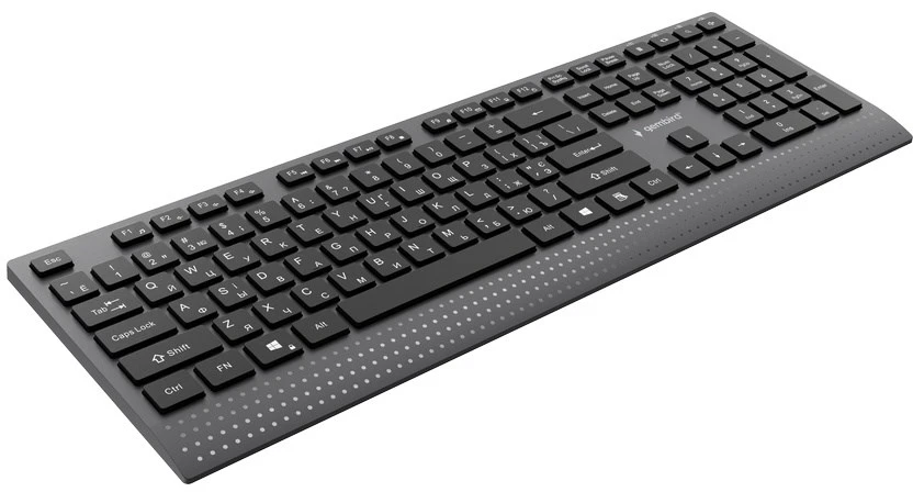 Gembird KB-MCH-06-CYRL Slim su laidu multimedia klaviatūra with Type-C adapter, Cyrillic išdėstymas, juodas