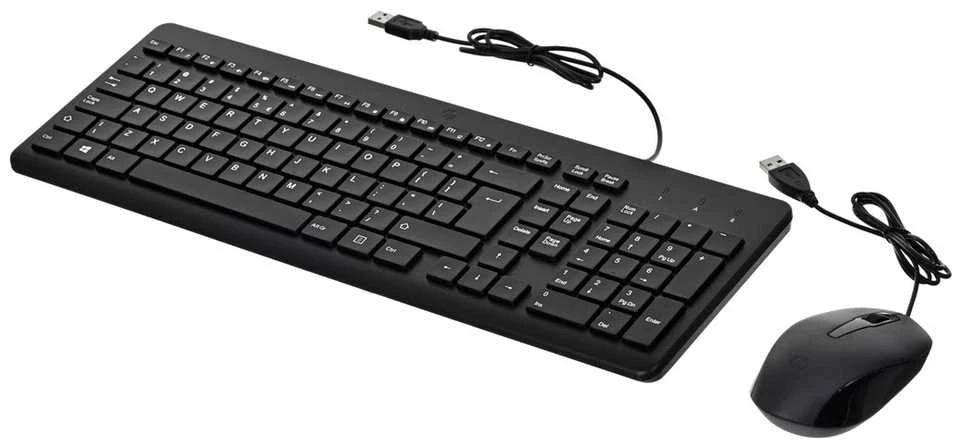 HP 150 USB su laidu Pelė Klaviatūra Combo - Juodas - US ENG