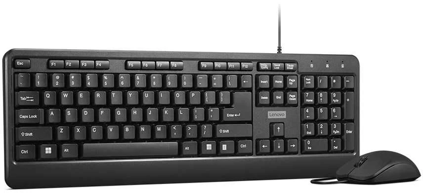 Lenovo | 160 Combo | Klaviatūra | su laidu | su pele | US | Juodas