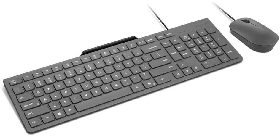 Klaviatūra Lenovo 310 USB-A su laidu Combo US English | Klaviatūros ir pelės rinkinys | su laidu | su pele | US English | Luna Pilkas