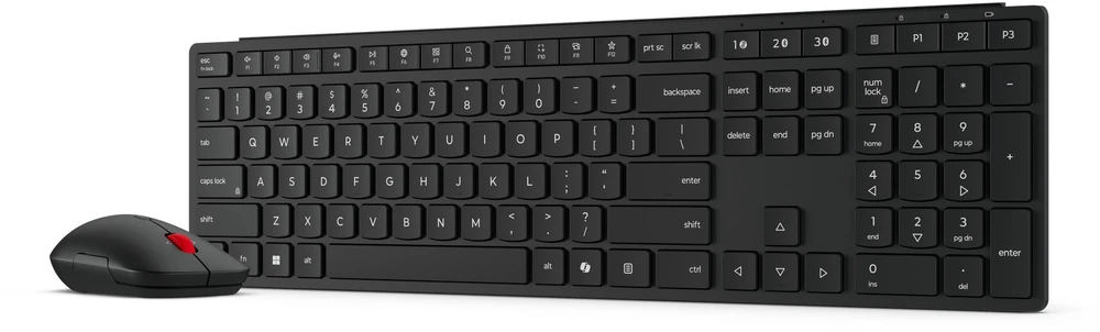 Lenovo 4X31S04810 klaviatūra su pele Office RF belaidė + Bluetooth US English Juodas