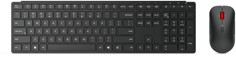Lenovo 4X31S04810 klaviatūra su pele Office RF belaidė + Bluetooth US English Juodas