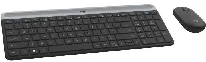 Logitech MK470 Slim Wireless Combo, belaidė klaviatūra ir pelė, DE išdėstymas, Grafito spalvos